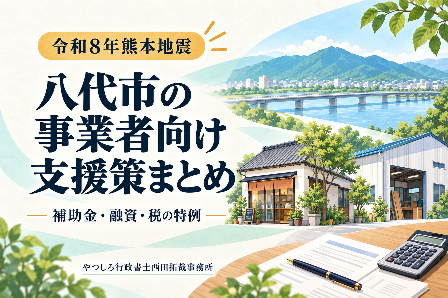 令和8年熊本地震 八代市の事業者向け支援策まとめ(補助金・融資・税の特例)